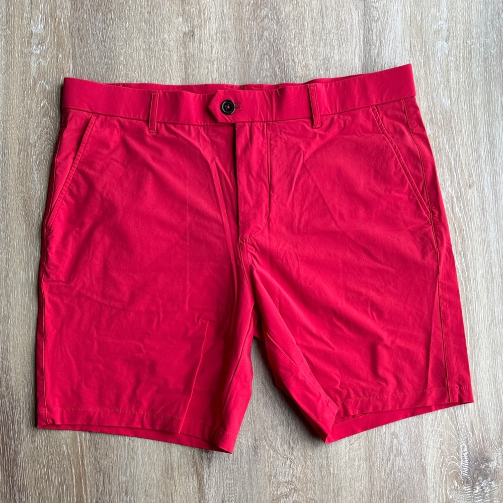 Greyson Red Men's Flat Front Shorts